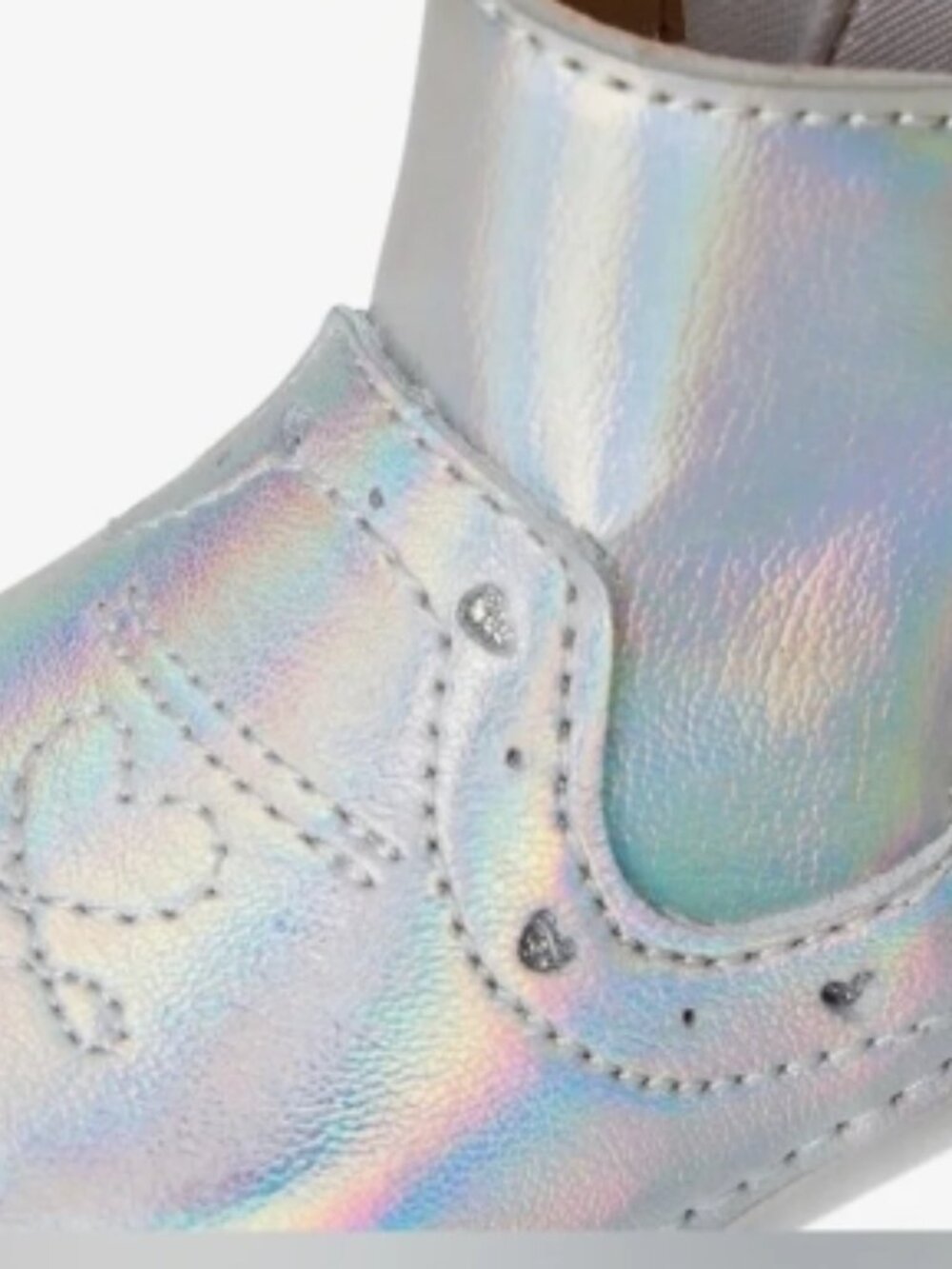 NW STRIDE RITE Leather Wide Soft Motion Gigi Silver Boots - Picture 5 of 10